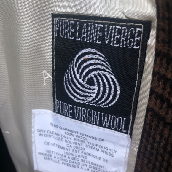 NWOT Cottagecore Plaid Classic Virgin Wool Aquascutum Brown Blazer - Picture 6 of 6